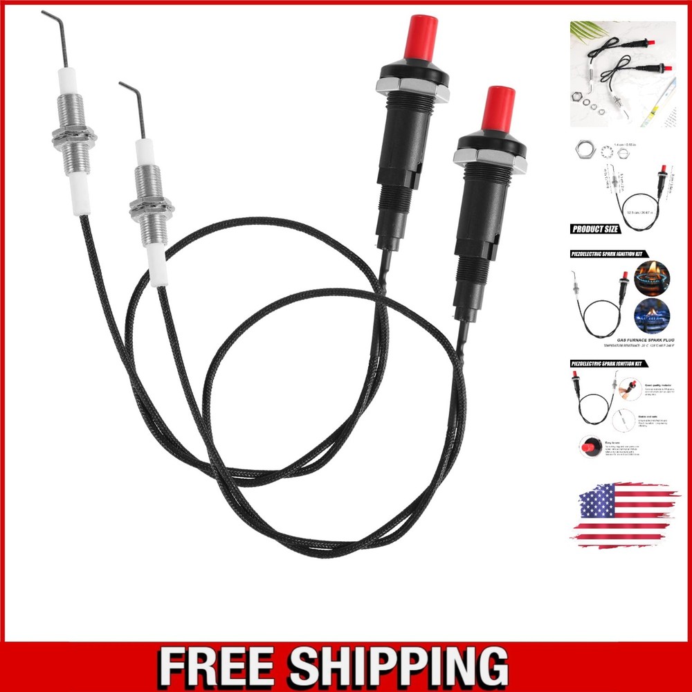 Versatile Piezo Igniter Kit: 2pcs Spark Ignition for Gas Grills & Kitchen Use