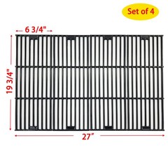 Parts DC114 (4-pack) 19.75″ Porcelain Coated Cast Iron Grill Cooking Grates f…