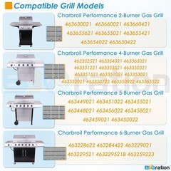 Grill Parts Cooking Grate Heat Plate Fits Charbroil Performance 2 Burner