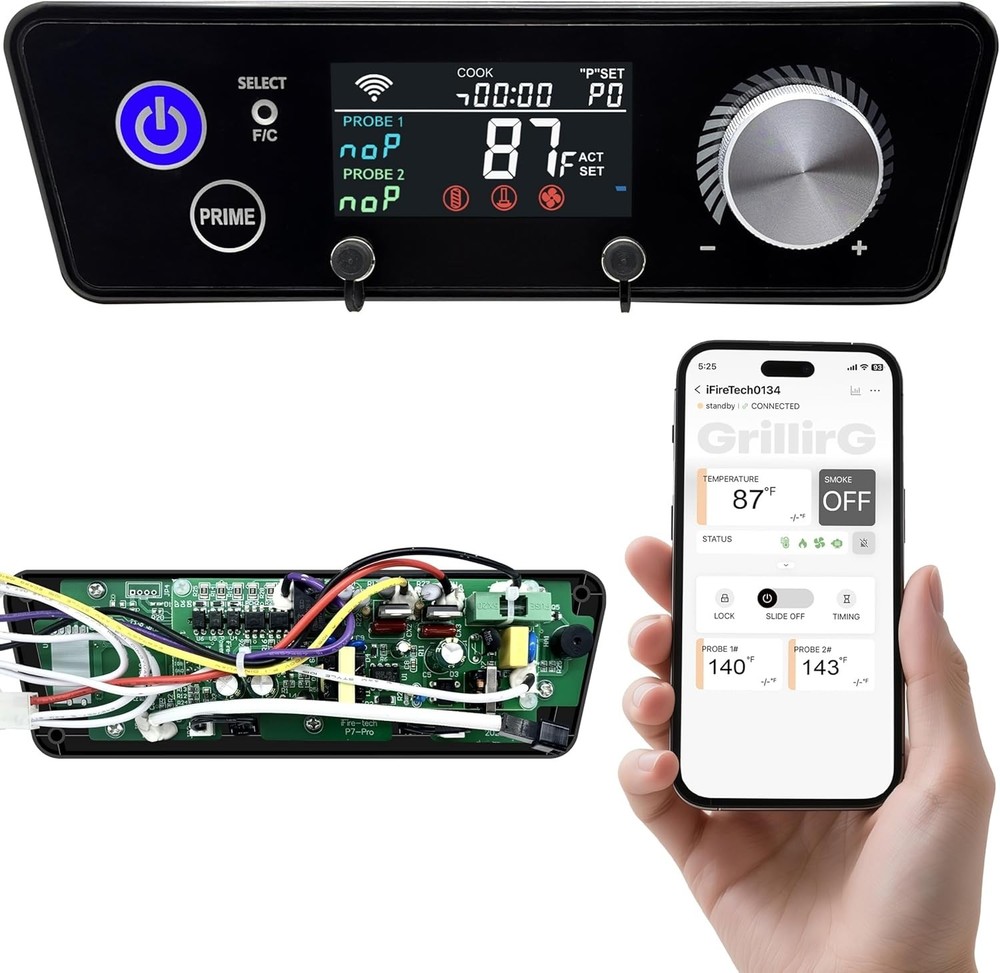 Smart WiFi PID Digital Trapezoid Control Board with App Control for Pit Boss Ver