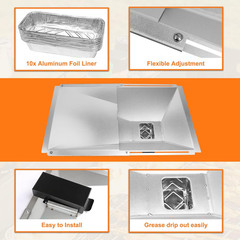 Adjustable Grease Tray Drip Pan w/ Catch Pan Fits Nexgrill Charbroil Dyna Glo