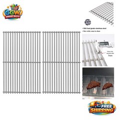 Versatile 2-Pack 19.25″ Stainless Steel Cooking Grates for Enhanced Grilling