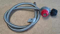 NEW 10 PSI Adjustable High Pressure LP Gas Regulator w/ 4FT Steel Braided Hose