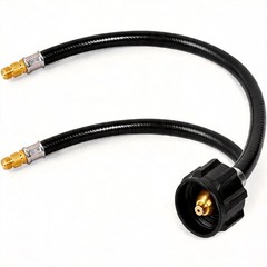 GASPRO 2-Pack RV Propane Hose, 15 Inch Camper Hose with 1/4″ Male Inverted, Repl