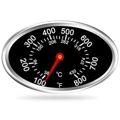 BBQ Grill Temperature Gauge Lid Heat Indicator Replacement Parts Stainless Steel