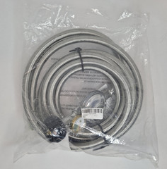 12FT Propane Regulator Hose w/ Gauge Stainless Steel Braided 3/8″ Female Flare