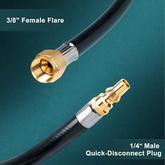 Extended 24FT RV Propane Hose Quick Connect Grill Fire Pit Camping Gas Hose
