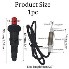 1Pc Universal Push Button Piezo Igniter Kit, Propane Gas Grill/Range/Heater I…
