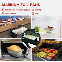 Rear Grease Cup Replacement & 12 Foil Liners for 7″ x 2.8″ x 3.2″, Black