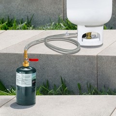 Propane Adapter for 1 lb. Tanks with Tank Gauge & Control Valve, 3 FT Propane..,