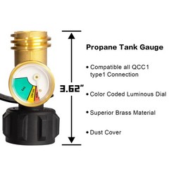 Dozyant Propane Tank Gauge Level Indicator Leak Detector Gas Pressure Meter