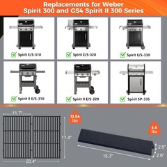 15.3″ Flavorizer Bars & Grill Grates Replacement for Weber Spirit E-310/E-330