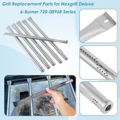 Grill Parts Replacement Kit for 6-Burner Gas Grills – Heat Shield & Flame Tamer