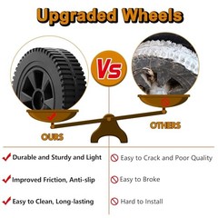 G437-0037-W1 463347519 Grill Wheels Replacement Parts 7 Inch Charbroil Wheels
