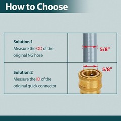 3/8-Inch Brass Gas Quick Connect Fittings Set