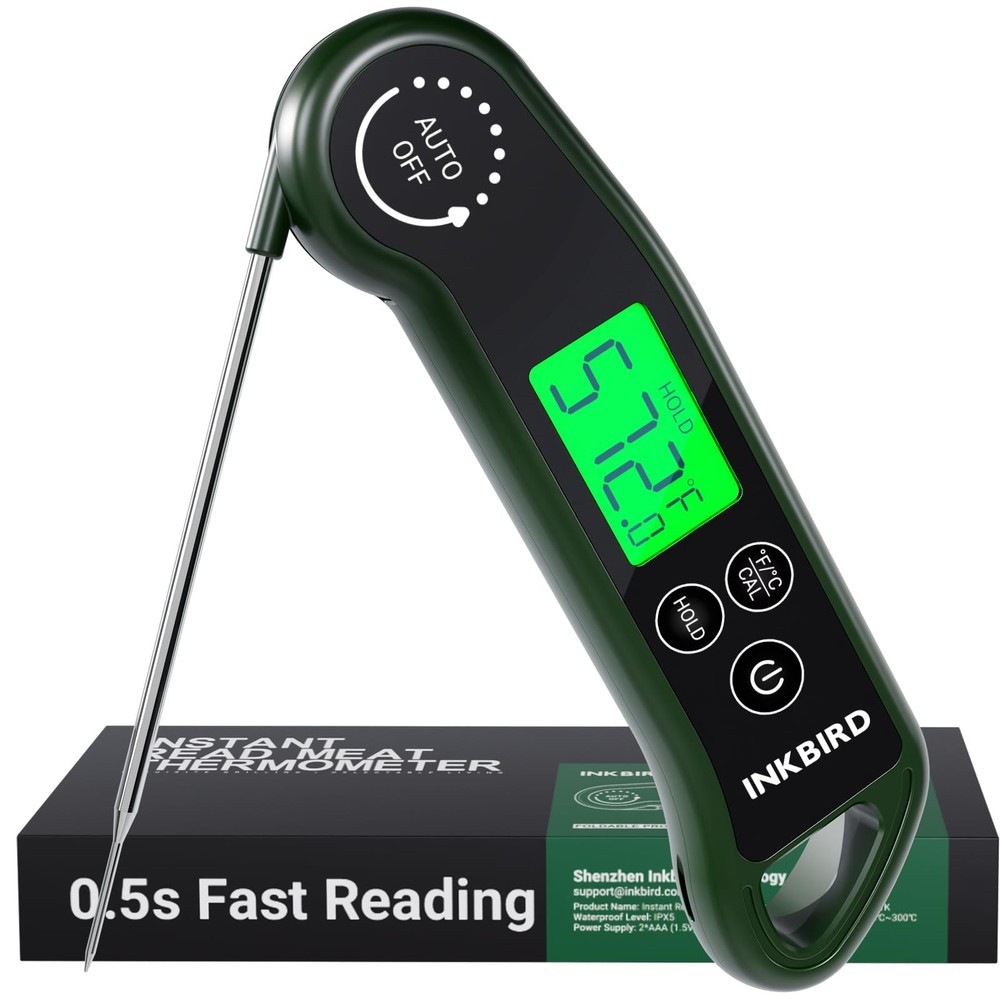 INKBIRD 0.5 Seconds Instant Read Meat RHT-11K Fleischthermometer, Green