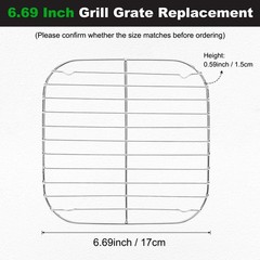 1 Pack Grill Grate Replacement, Steel Grill Grates for BBQ Parts [6.69 Inch]