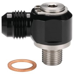 6AN Male Flare Banjo to M10x1.0 Stainless Steel Banjo Bolt 6AN to M10x1.0 Black