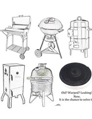 BBQ High Temp Gasket Replacement with Adhesive Fits for BBQ Smokers & Grills