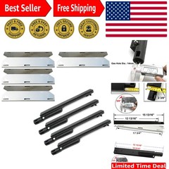 DG224 Heavy Duty Gas Grill Replacement Kit – 4 Cast Iron Burners & Heat Plates