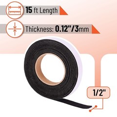15 Ft High Heat Smoker Gasket for BBQ – Self-Stick Grill Seal Tape, Free & shipp