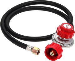 2109-RED 4 ft High Pressure 0-20 PSI Adjustable Regulator with Red QCC-1 Type…