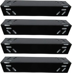 4-Pack Porcelain Steel Heat Plates Replacement Kit for Gas Grills 16 1/4”x4 1/8”