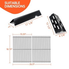 Weber Genesis II 300 Flavorizer Bars Heat Plates 9mm Grates E-310 E-315