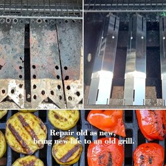 Upgraded Universal Adjustable Grill Parts, Heat Plate Stainless Steel 5 P