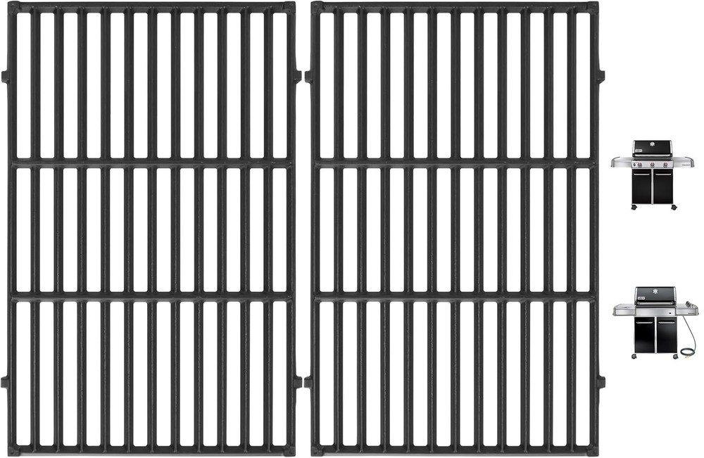 7524 Grill Grates Replacement for Weber Genesis E-310 E-320 S-310 Cast Iron 2PCS