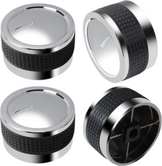 Gas Grill Knobs, Grill Control Knob Replacement Chrome Plated Plastic with Nonsl
