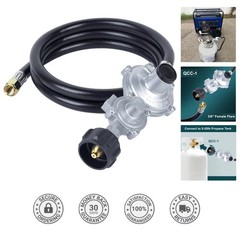 Versatile 5 FT Propane Hose with Heavy-Duty Brass for RVs, Grills & Fire Pits