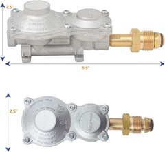 2 Stage Propane LP Horizontal Super Compact Regulator with POL for RV, Vans, …