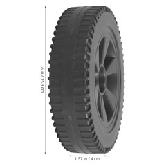 4Pcs Reusable Grill Cart Wheels Replacement Heavy Duty Black Hdpe for Bbq