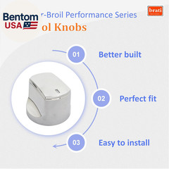 Chrome Control Knob Replacement for Char-Broil Performance Series Gas Grill (201
