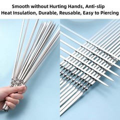 Cooking Skewers Barbecue Skewers 35 Cm Length Pack Of 20 Pieces Outdoor Barbecue