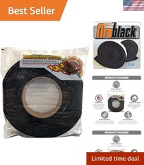 3/4″ x 1/8″ High Temp Barbecue Grill Gasket Seal – Self Stick 15′ Roll – Black