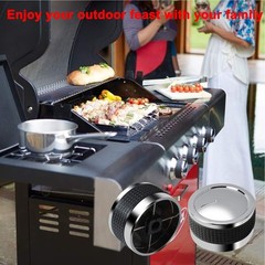Gas Grill Knobs, Control Knob Replacement Normal, Black and Silver