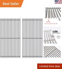 15″ Stainless Steel Cooking Grates Set of 2 – Rust Resistant Grill Replacement