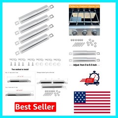 Adjustable 304 Stainless Steel Carryover Tubes – 4-Pack for Charbroil & Nexgrill