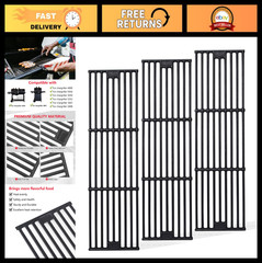 Replacement Cooking Grates for Gas Grill 19.75″ x 6.75″ – 3 Pack, Fits Multiple