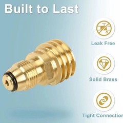 2PCS POL to QCC1 Propane Tank Adapter 100 lbs LP Tank Valve to Type-1 Fitting