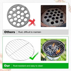 2 Pack Grill Grate Replacement, Steel Grill Grates for BBQ Parts [11.81 Inch]