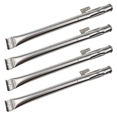 BBQ-Element Stainless Steel Grill Burner Tubes Replacement 4 Burner, Silver