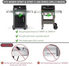 Spirit Grill Parts 7638 Grates 7636 Flavorizer Bars for Weber Spirit 300 Front C