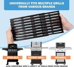 4-Pack Adjustable Cooking Grates – 6″ Wide Universal Replacement Grill Grid