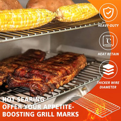 Stainless Steels Cooking Grate for Masterbuilt Electric Smoker 30 Inch, 4 Pack 1