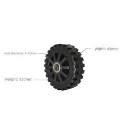 6 Inch Directional Casters 2pcs for Barbecue Grill Accessories Replacement Set