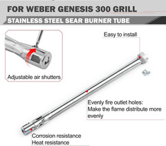 Genesis E-330 Grill Replacement Parts 4 Burners for Weber Genesis S-330 E-310 EP