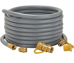 Only Fire 24 Ft 1/2″ ID Natural Gas Hose, Propane Gas Grill Quick Connect